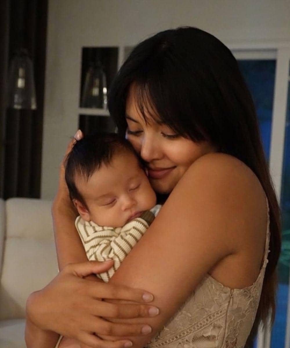 Wajah tertidur Baby Thomas yang tenang