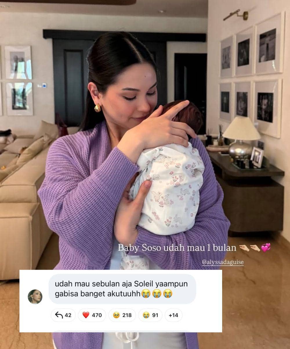 Alyssa terharu melihat Baby Soleil tumbuh begitu cepat