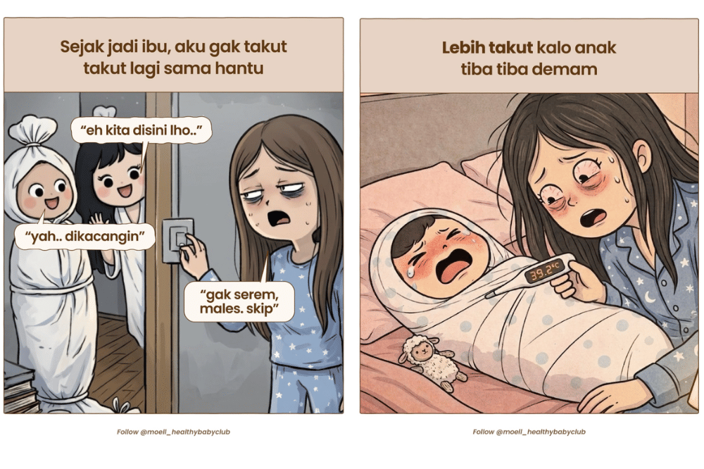 Meme Mamah Muda Overthinking Anak, Sedih Sampai Terharu