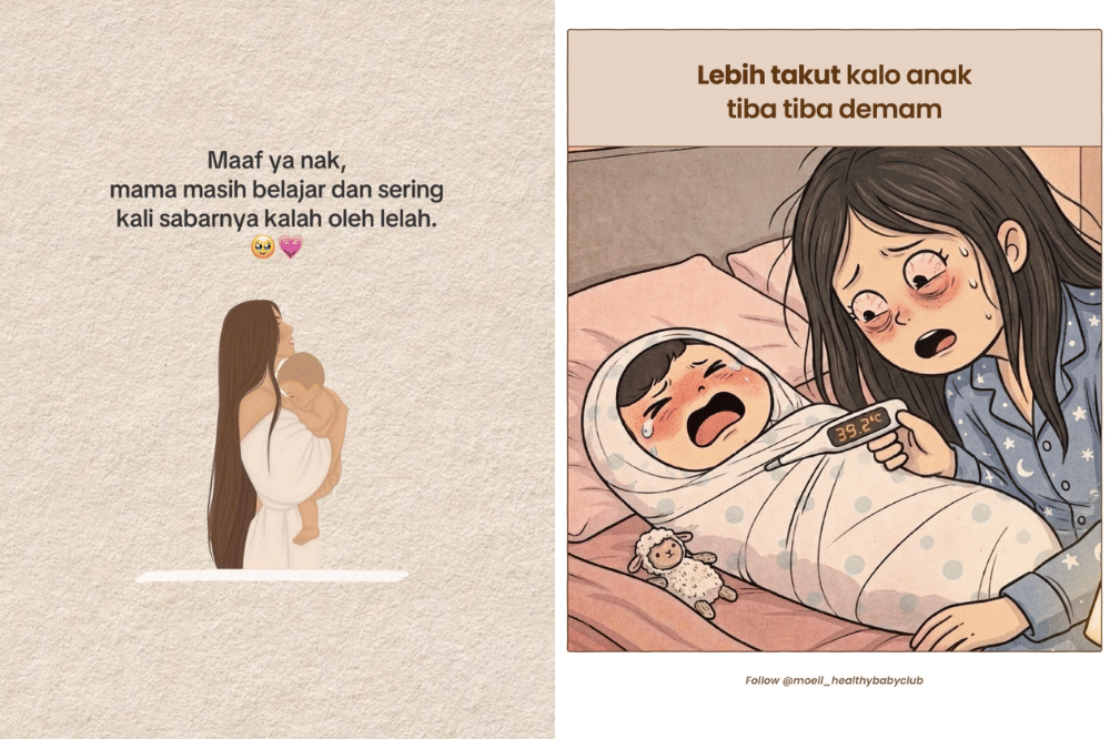 8 Meme Mama Muda Overthinking ke Anak, Ada yang Lucu Sampai Terharu!