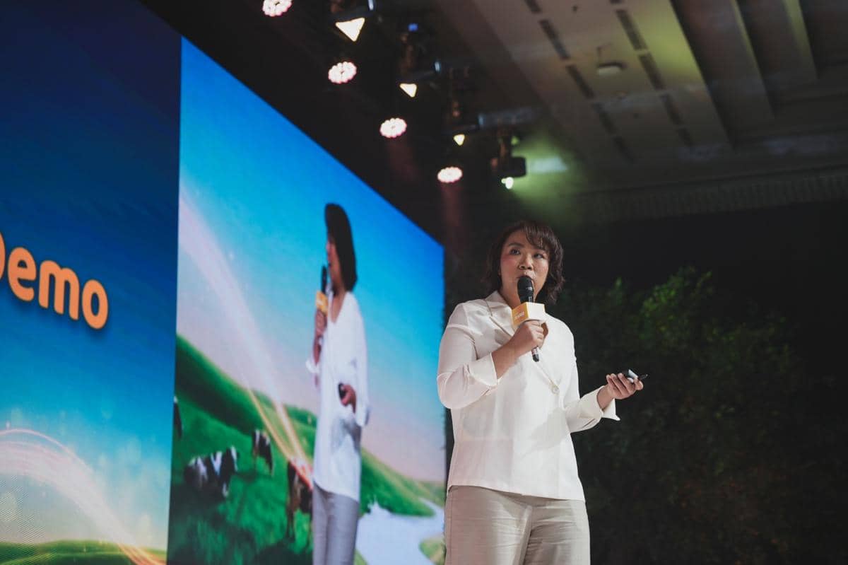 Yang Zhang dalam acara peresmian Let's Witness Together a New Fresh Standard from AceKid