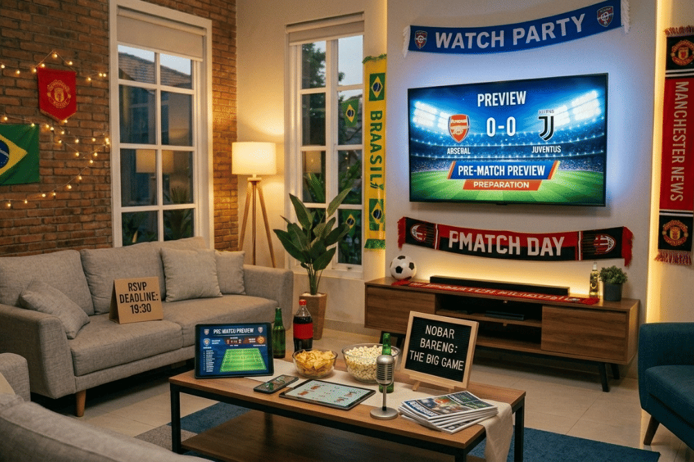 Cara Bikin Undangan Nobar Sepak Bola