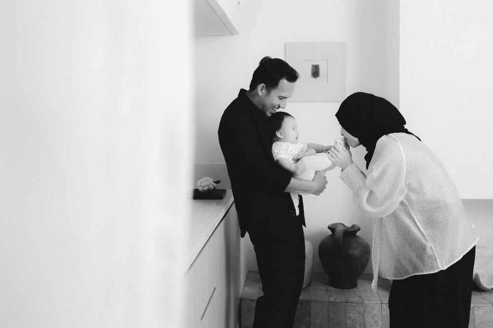 Foto wajah anak Egy Maulana dan Adiba Khanza