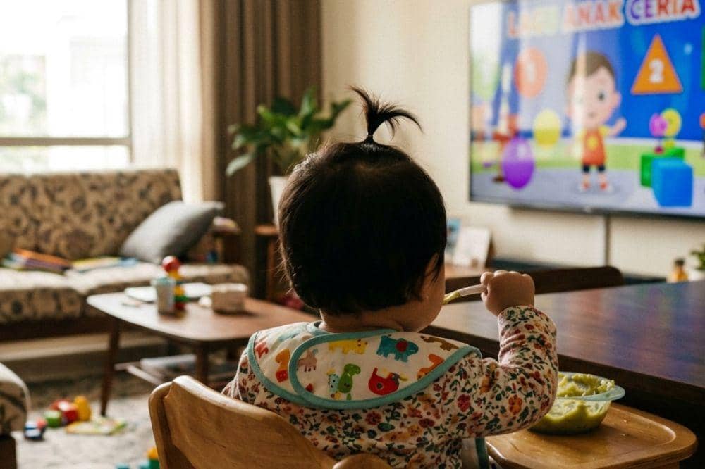 Penjelasan dokter terkait makan sambil nonton bisa membuat anak kekurangan gizi