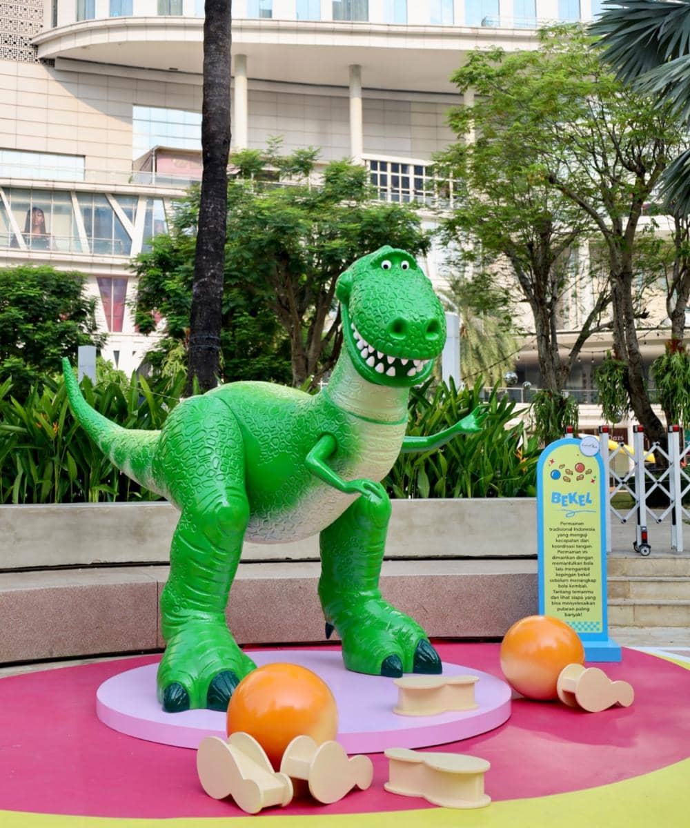 Rex di event liburan sekolah “Toy Story 5: Ready, Set, Play! @Central Park”.
