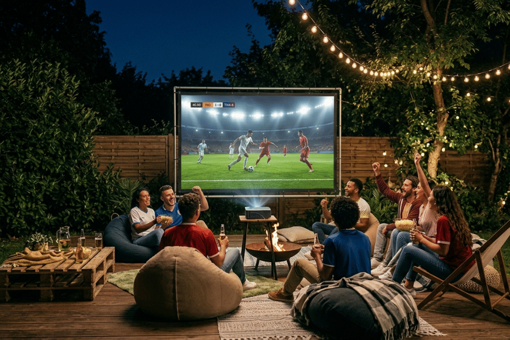 Cara Setup Projector Outdoor untuk Nonton Bola