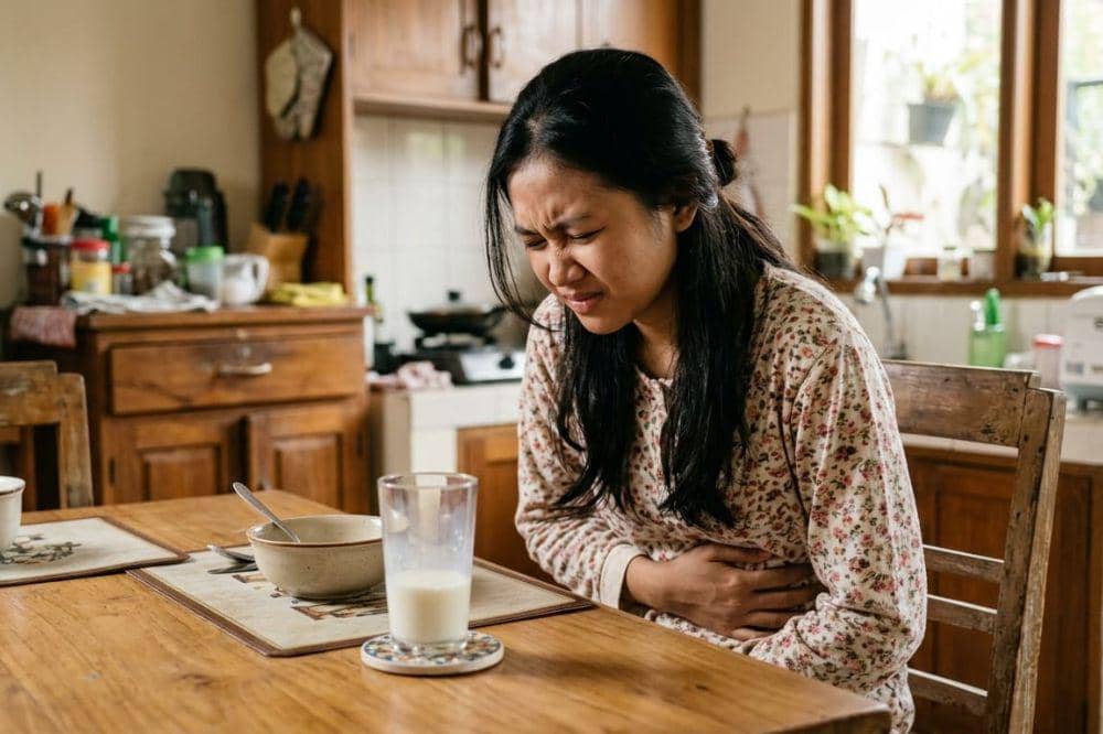 5 Gejala Sakit Perut setelah Minum Susu