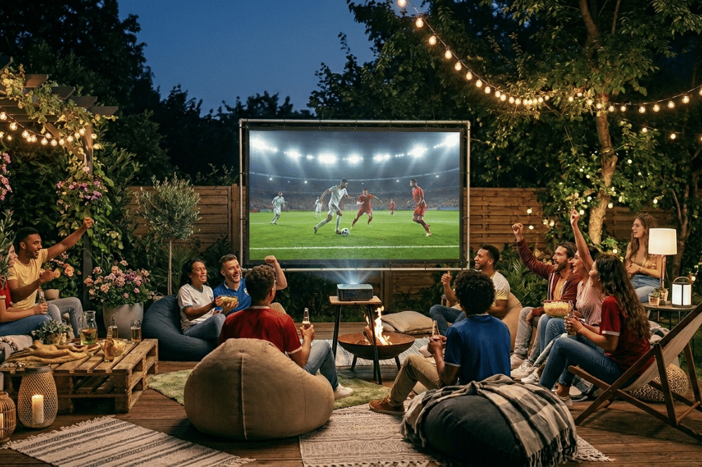Cara Setup Projector Outdoor untuk Nonton Bola