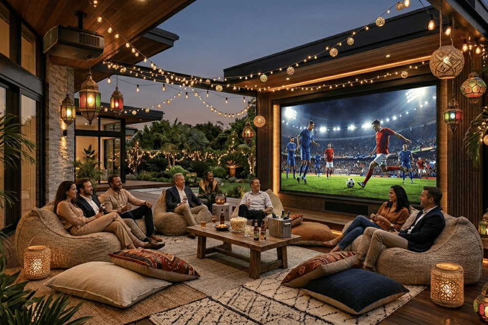 5 Ide Dekorasi Teras Rumah buat Nobar Piala Dunia, Seru!