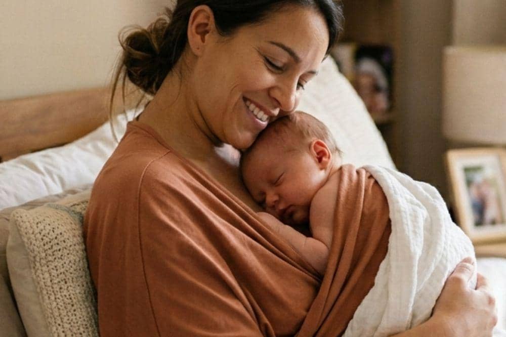 Lakukan skin to skin dan dekatkan bayi ke payudara