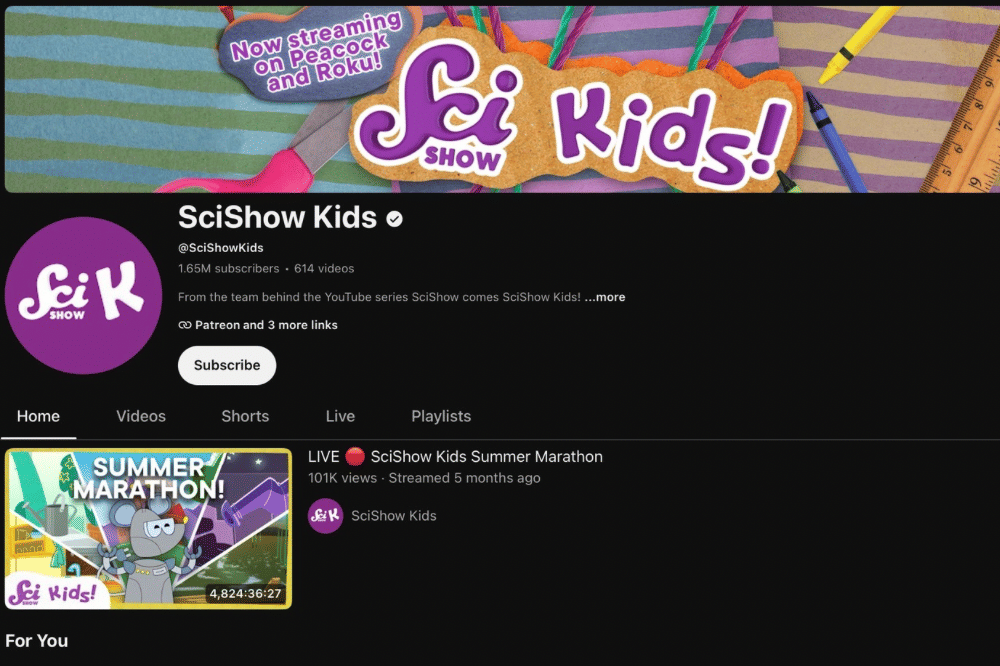Channel YouTube edukasi anak