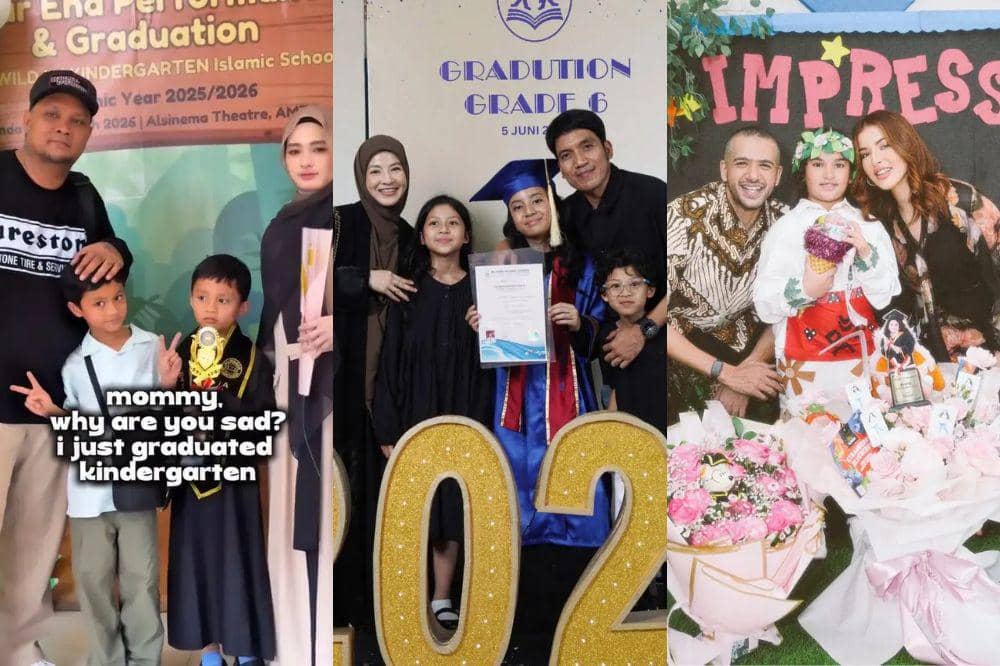 10 Artis yang Sudah Bercerai tapi Kompak Hadiri Wisuda Anak