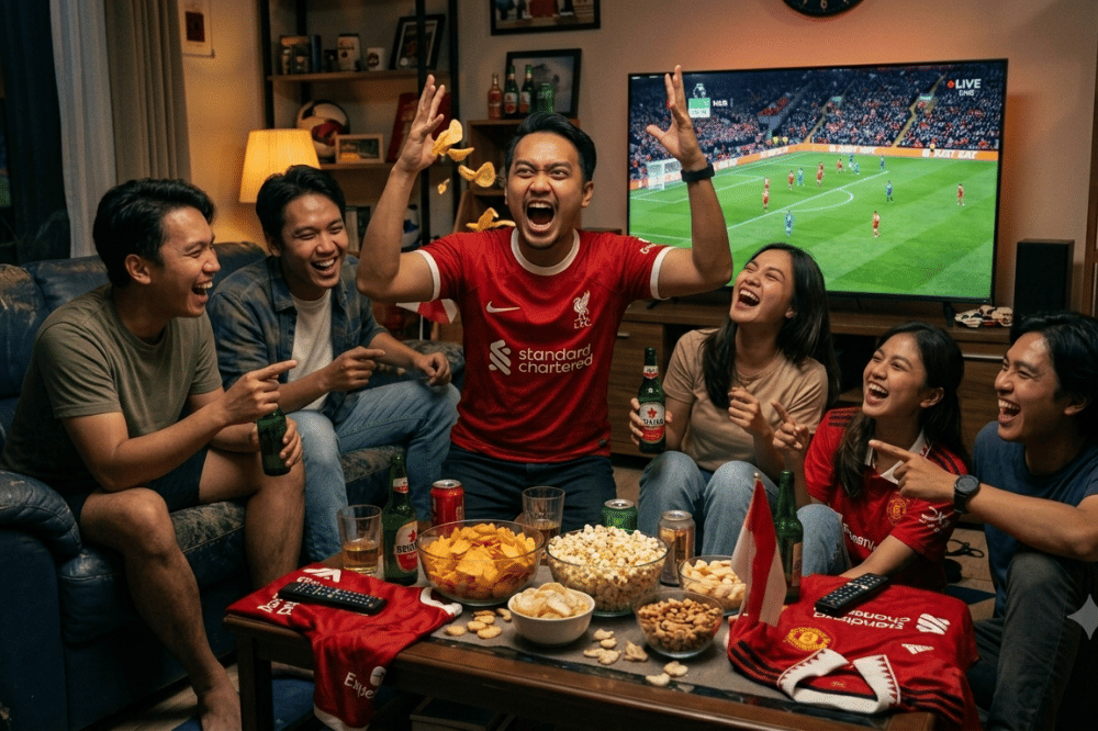 Candaan saat Nobar Bola