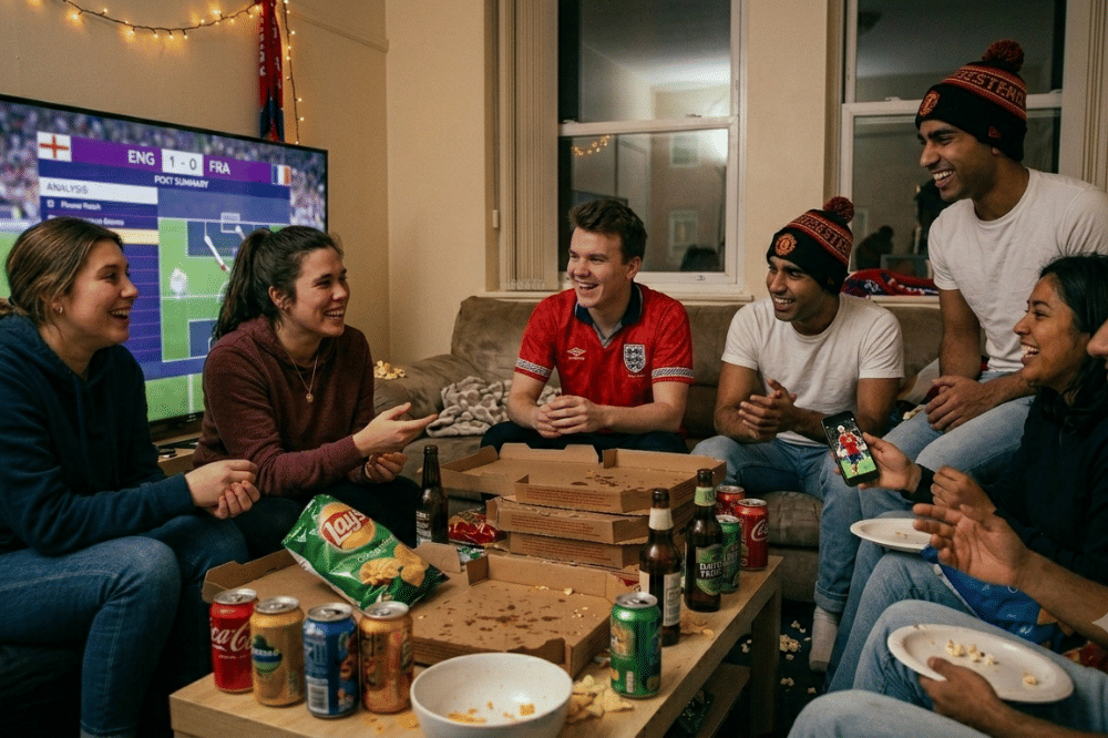 Candaan saat Nobar Bola