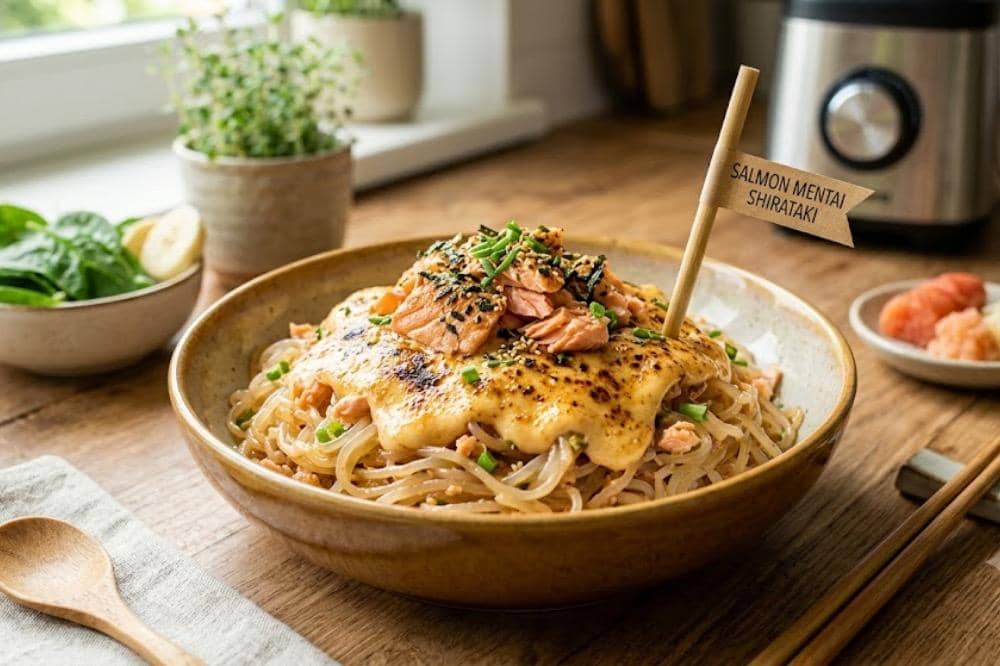 Resep Salmon Mentai Shirataki, Comfort Food Sehat untuk Mama