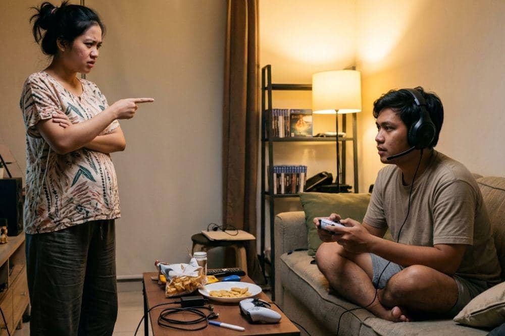 Suami dianggap menjadi penyebab kehamilan dan kurang membantu