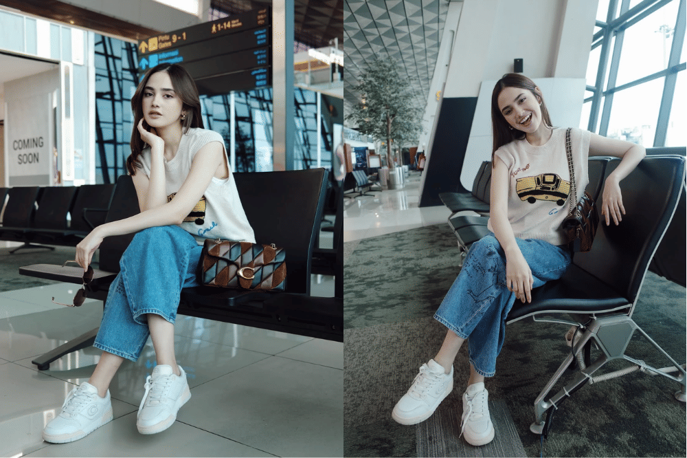 Tampil kasual dan playful dengan vest rajut