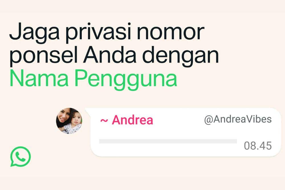 Aturan pembuatan username di WhatsApp