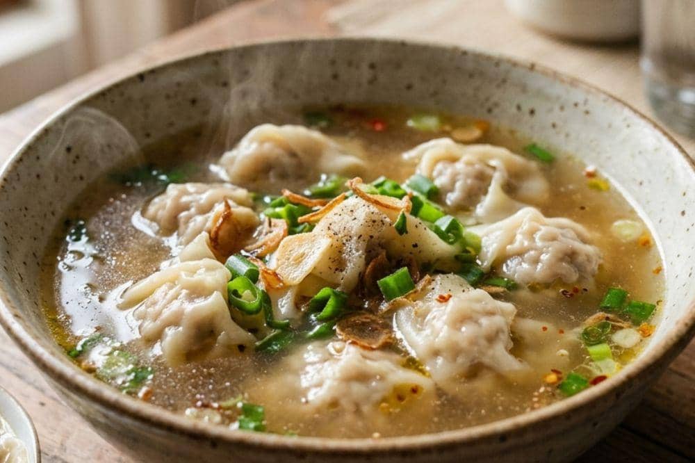 Resep Sup Pangsit Kuah Ayam Bawang untuk Ibu Hamil