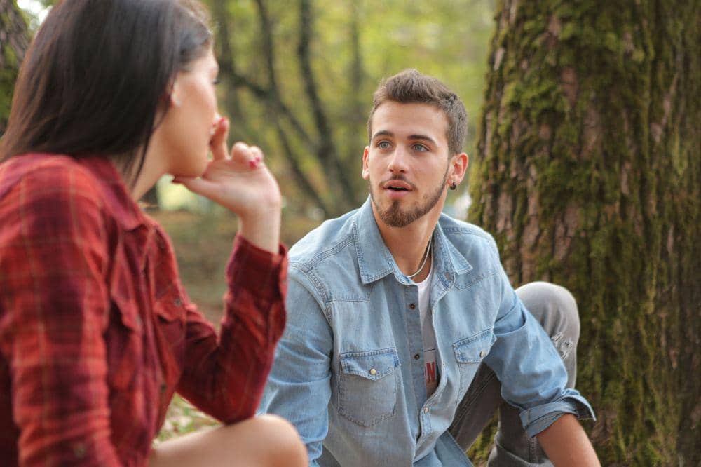 couple talking