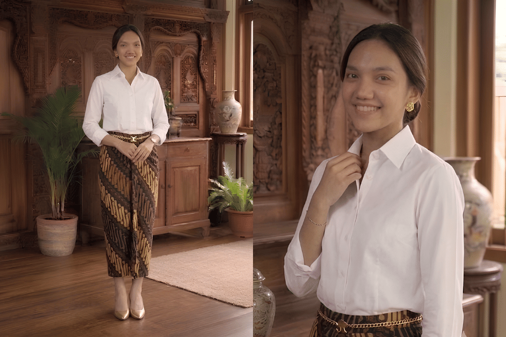 Classic white shirt dan batik motif parang