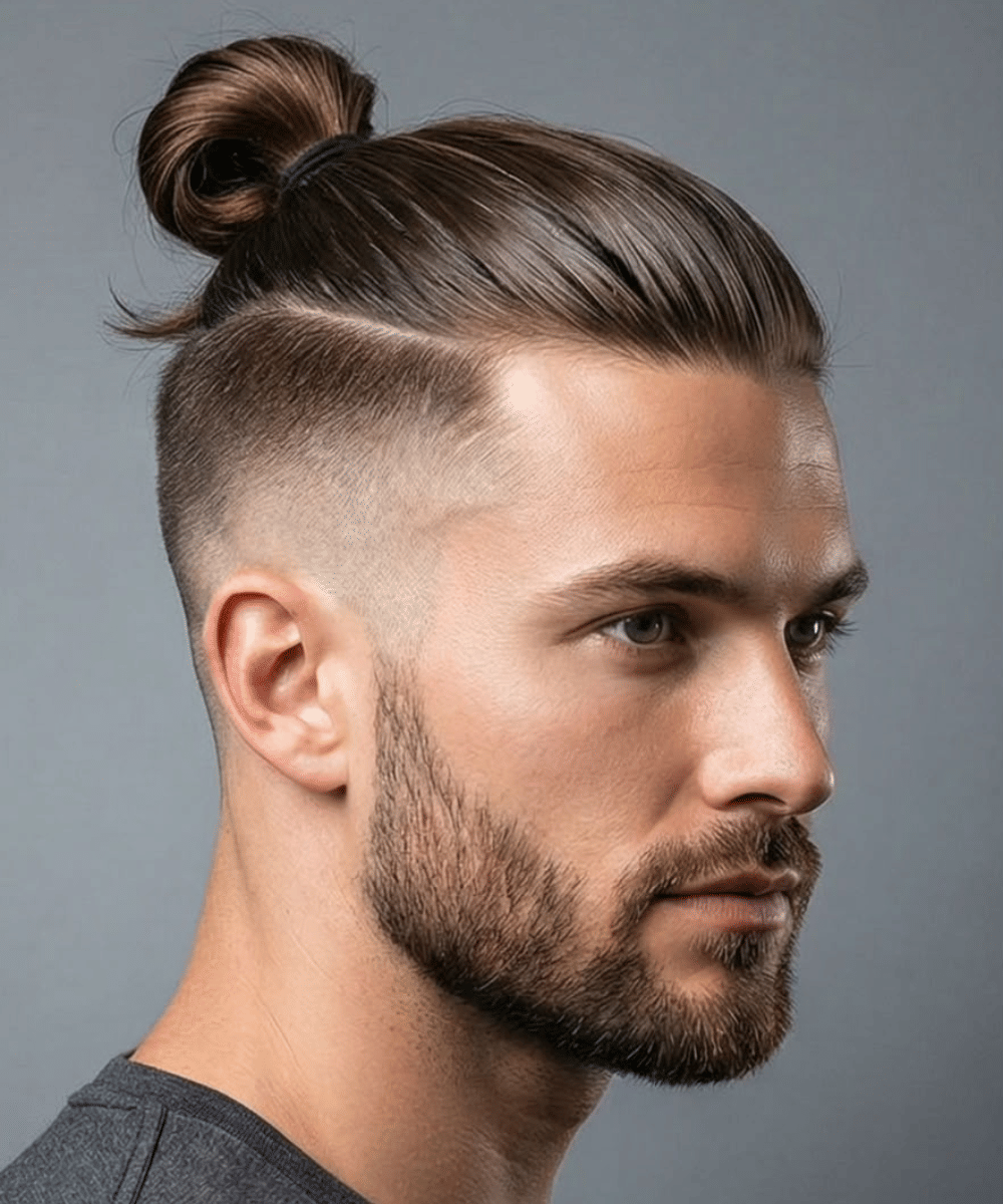Undercut with top knot