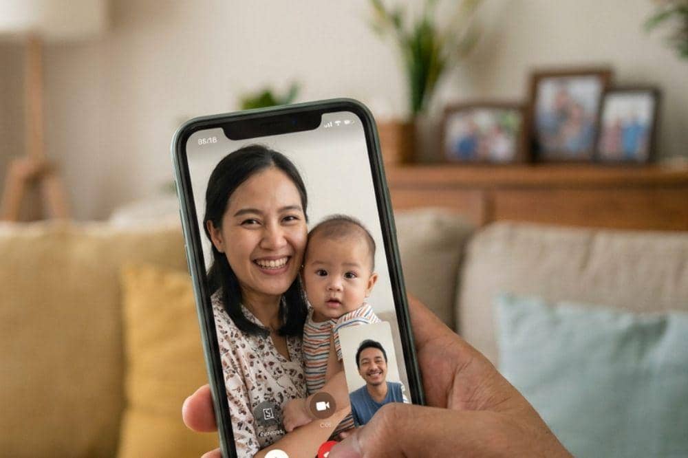 Jaga jarak ponsel saat video call

