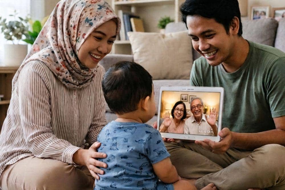 Dampingi si kecil saat melakukan video call

