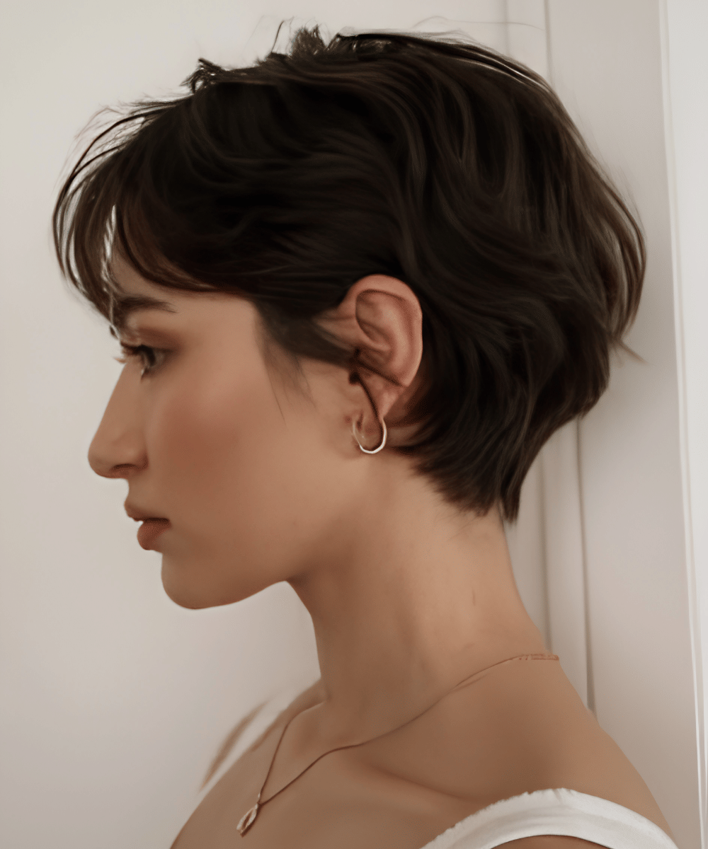 Textured pixie cut