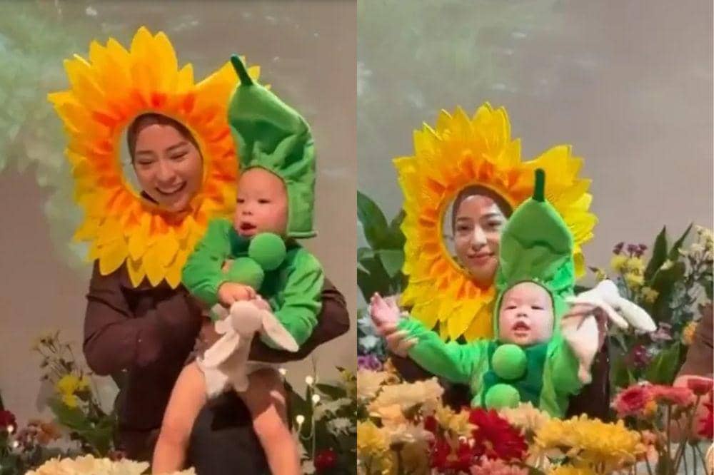 Totalitas Nikita Willy Kenakan Kostum Bunga Matahari saat Dampingi Nael