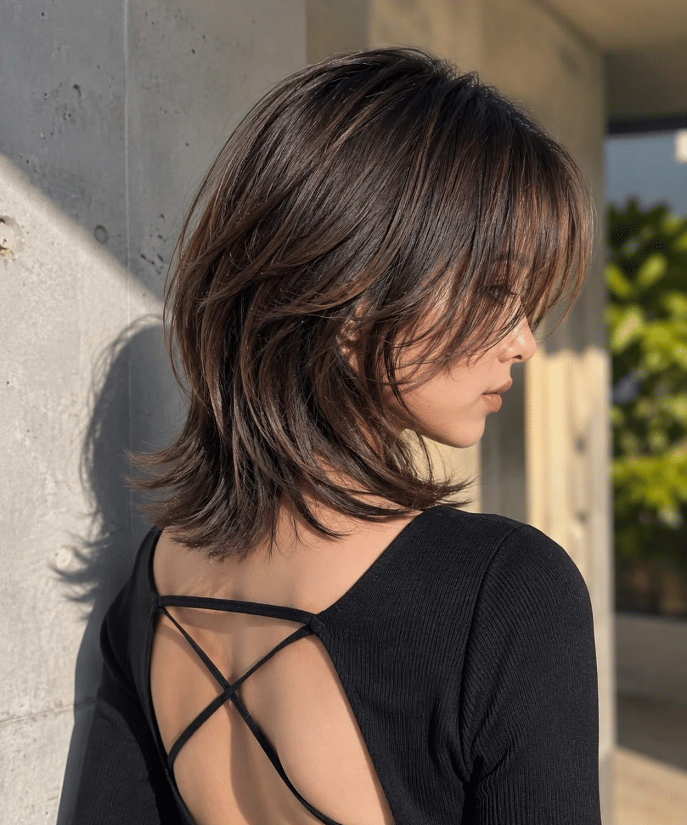 Layered wolf cut