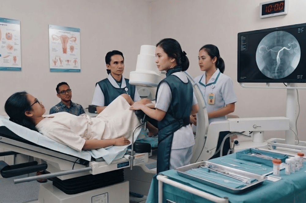Melakukan tes HSG