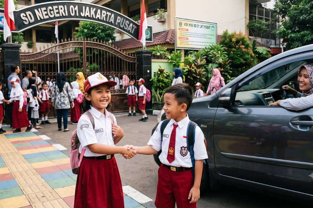 Anak mama mulai berteman dan mengobrol bersama