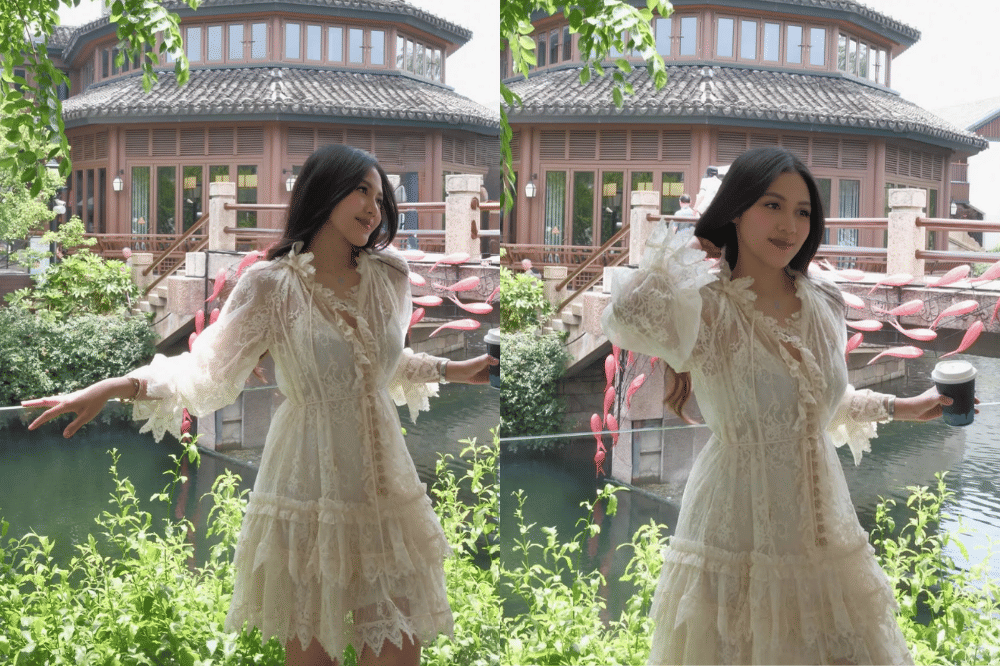 Dress lace untuk kesan romantis yang minimalis