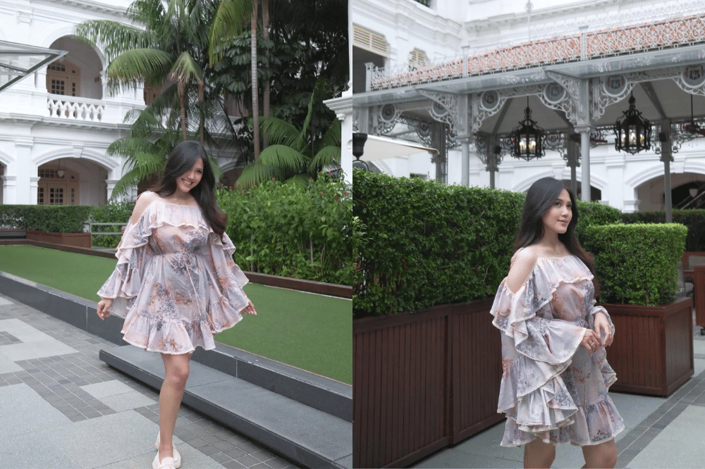Floral dress untuk kesan romantis yang effortless