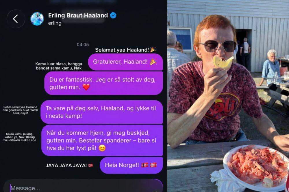 Isi DM papa Alice pada Haaland 1