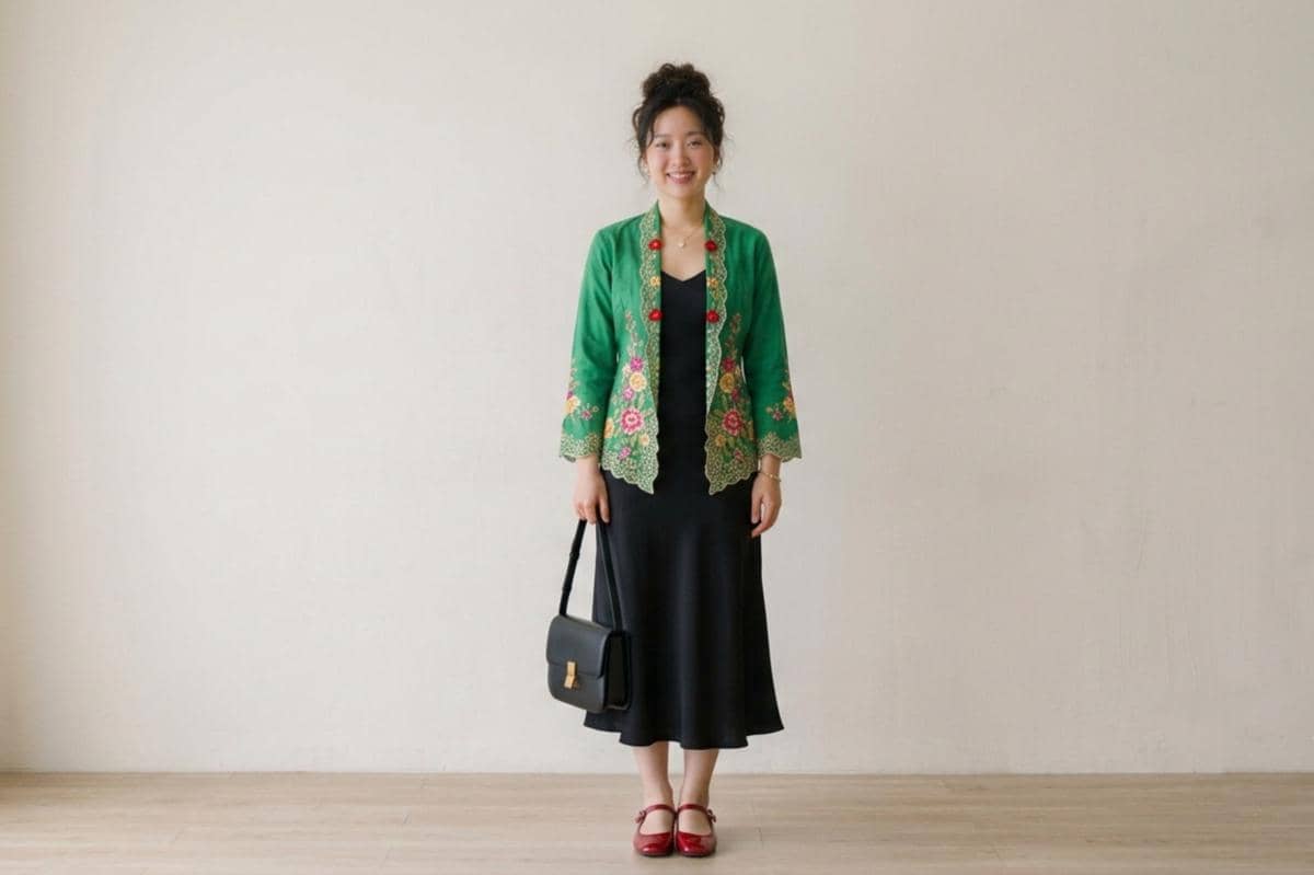 Padu padan kebaya encim untuk kegiatan sehari-hari (3)