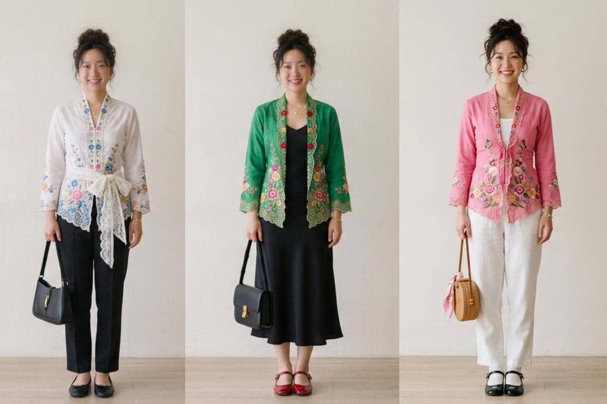 Padu Padan Kebaya Encim untuk Kegiatan Sehari-hari, Tampil Stylish