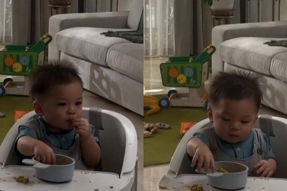 Nikita Willy menerapkan Baby-Led Weaning pada baby Issa