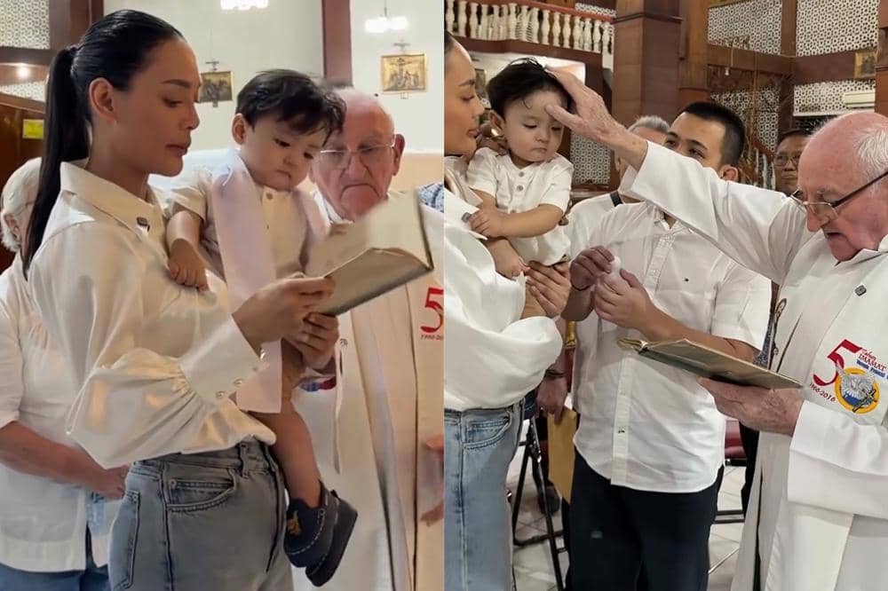 5 Momen Andrew Anak Erika Carlina Dibaptis secara Katolik
