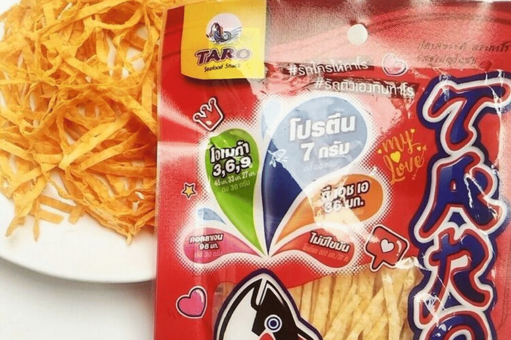 Taro fish snack