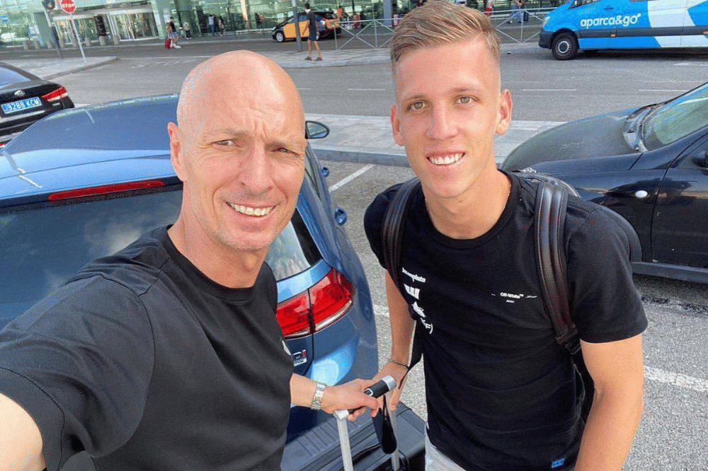Dani Olmo dengan sang papa