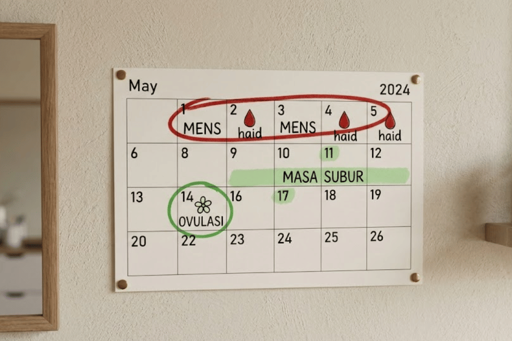 Menunggu siklus haid yang reguler
