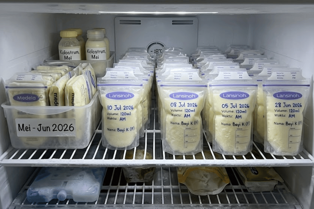 Proses penyimpanan ASI di freezer