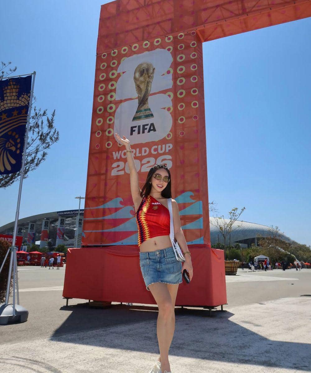Angie sangat antusias datang ke stadion Piala Dunia 2026