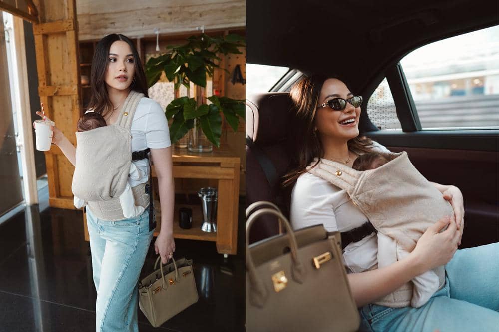 Alyssa Daguise Pakai Tas Hermes Rp522 Juta saat Momong Baby Soleil