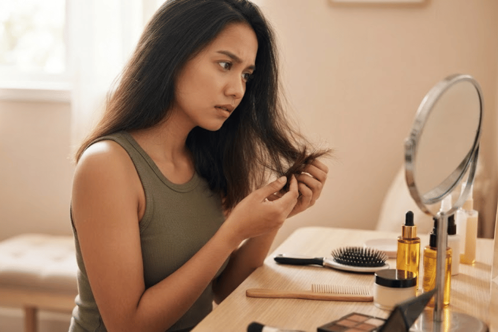 Membuat rambut menjadi rapuh dan mudah patah