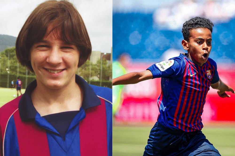 Lamine Yamal dan Lionel Messi