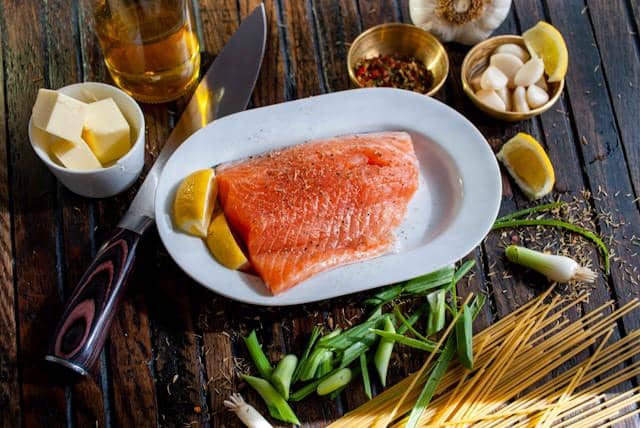Ilustrasi salmon fillet