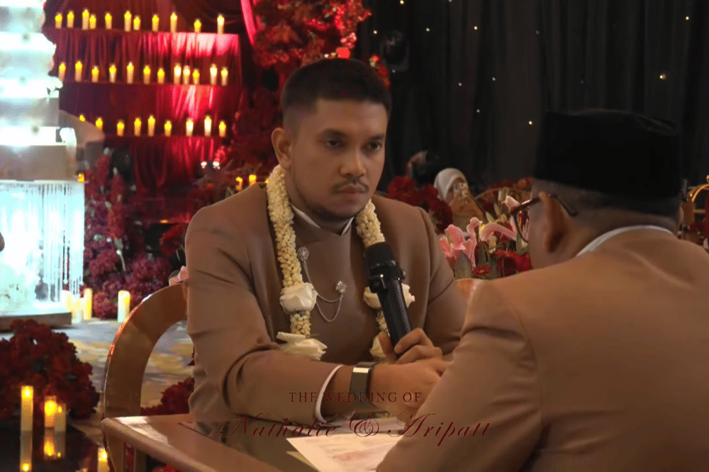 Momen pernikahan Nathalie Holscher dan Arief Fadli (Aripat)